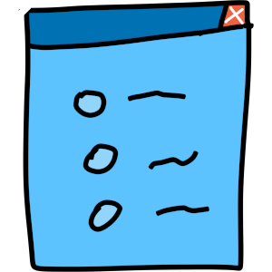 a blue computer dialogue box with three options to select